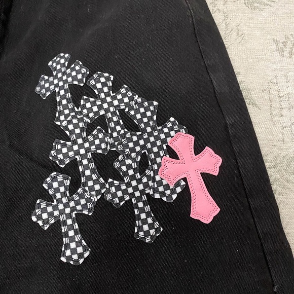 Chrome Hearts Patch Cross Washed Black Jeans Mens Size 32 - Picture 3 of 8